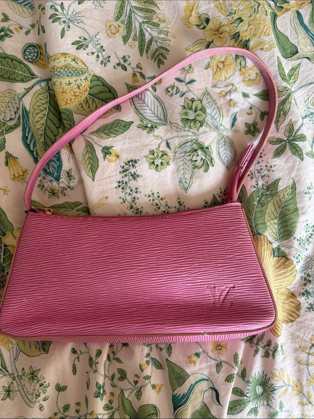 Pink Epi Leather Shoulder Bag